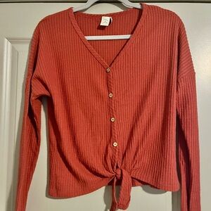 Burnt orange long sleeve shirt